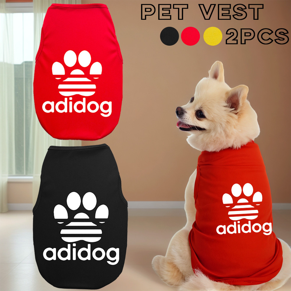 [Hai gói và ba gói] S-2XL Dog Paw In Hình Quần Áo Cho Chó Logo Thời Trang Áo Vest Cho Chó Nhỏ Và Vừa