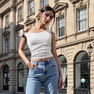 Áo Crop top nữ thiết kế hoa 3D sành điệu Slim Fit Camisoles không tay cho mùa xuân hè