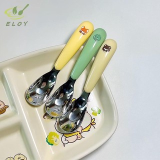 [MAO] Thìa Hộ Gia Đình Chống Rơi Thép Không Gỉ 304 Cho Bé Trẻ Em Bổ Sung Thìa Thực Phẩm Bộ Đồ Ăn Bé Gái VN