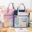 Túi đựng sách JUNYUE88US, Dụng cụ sắp xếp tập tin A4 cầm tay cầm tay, Dây kéo nhẹ Túi lưu trữ nghệ thuật chống bụi dung tích lớn Du lịch
