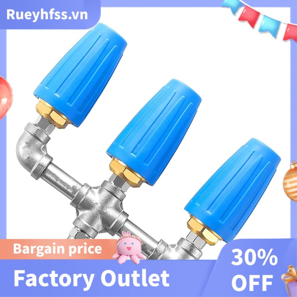 Máy rửa áp suất vòi phun Triple Turbo, 360° Vòi phun Turbo xoay với đầu nối nhanh 1 / 4 inch, lỗ 2.0, 4000 PSI