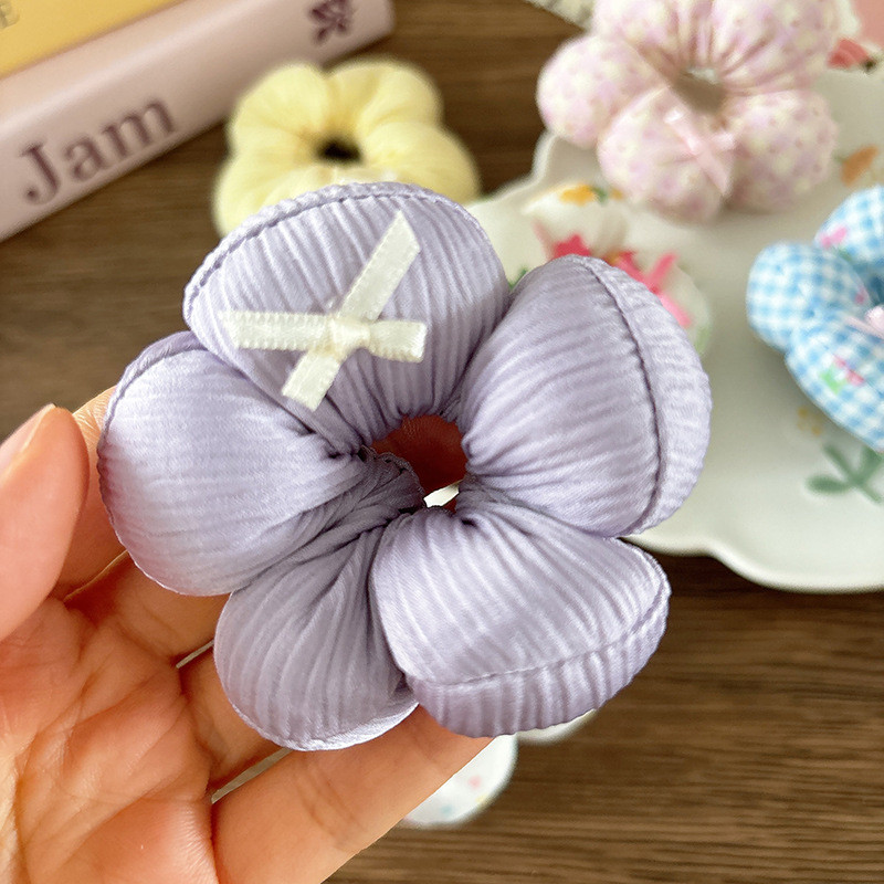 Dây buộc tóc hợp thời trang 3D Cotton Đầy hoa buộc tóc