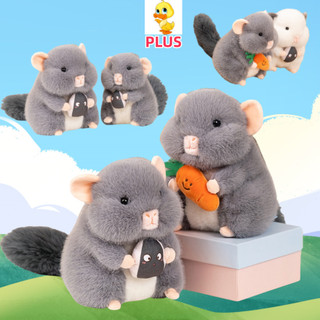 PLUS✨Chất lượng cao✨Dễ Thương Chinchilla Sang Trọng Đồ Chơi Vui Nhộn Chinchillas Ôm Hạt Dưa Cà Rốt Búp Bê Sang Trọng Trao Đổi Đồ Chơi Quà Tặng Trẻ Em Quà Tặng Sinh Nhật Cặp Đôi