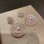 T Tính Khí Thời Trang Đẹp Tính Khí Bông Tai Tròn Zircon Sang Trọng
