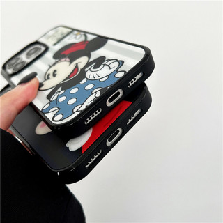 Ốp lưng từ tính hình Mickey Minnie Goofy hoạt hình dễ thương cho iPhone 16 15 14 12 11 13 Pro Max 16plus 16E