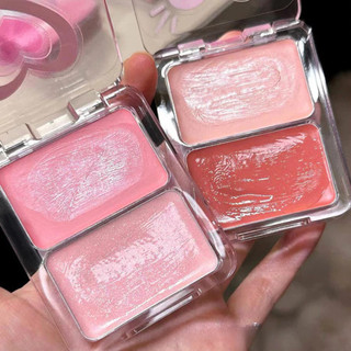 NUKKA Đĩa Blush Ánh Sáng Nước Nổi Bật Đường Viền Tự Nhiên Ba Chiều Mở Rộng Màu Sắc Làm Sáng Da Trong Suốt Kem Blush Mặt Hai Màu