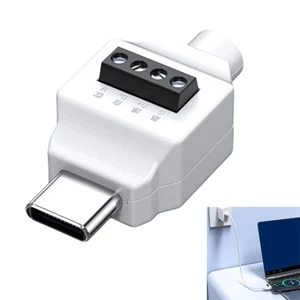 BTM USB C Nam đến 5Pin 4pin Thiết bị đầu cuối uốn không hàn để sửa chữa nhanh Dự án DIY Hỗ trợ truyền dữ liệu 480Mbps 65wChar