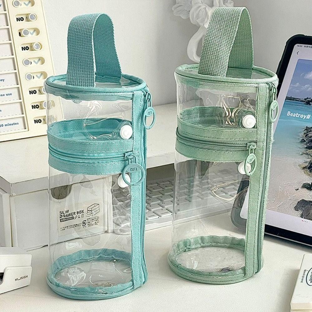 Bút Chì HIGHVIEWLS, Túi Đựng Bút Chống Nước Di Động, Quà Tặng Trong Suốt Trở Lại Trường Học PVC Hộp Bút 2 Trong 1 Học Sinh