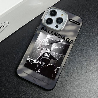 Ốp điện thoại kết cấu sóng nước laser mạ điện cho iPhone 16 15 14 13 12 11 Pro Max Thời trang Paris illustration Cover