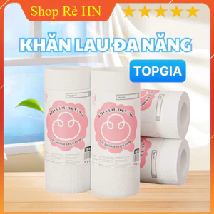 Khăn Lau Đa Năng Cuộn 100 tờ Top Gia Siêu Dai Có Thể Giặt Tái Sử Dụng - Chính Hãng TopGia