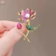 Tinh Tế Mới Magpie Sen Trâm Dành Cho Nữ Áo Chân Huy Hiệu Vintage Pha Lê Hoa Xòe Váy Cô Dâu Tiệc Cưới Trang Sức Quà Tặng Mới