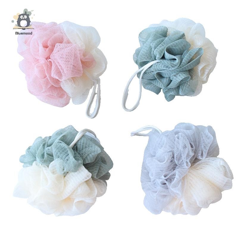 [Bluemood] Lưới Mềm Tắm Ren Da Bàn Chải Rửa Mặt Tắm Puff Body Cleaner Tẩy Tế Bào Chết Tẩy Tế Bào Chết Phụ Kiện Tắm Hoa Mới