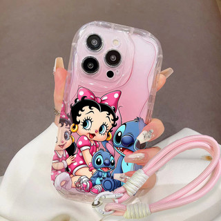 Stitch Sweets Phim Hoạt Hình Dành Cho Samsung A35 A55 A50 A30S A50S A23 A15 A25 A22 A33 A53 A20 A30 A12 A31 A51 A21S A05 A05S Cô Gái Dây Buộc Vỏ Điện Thoại