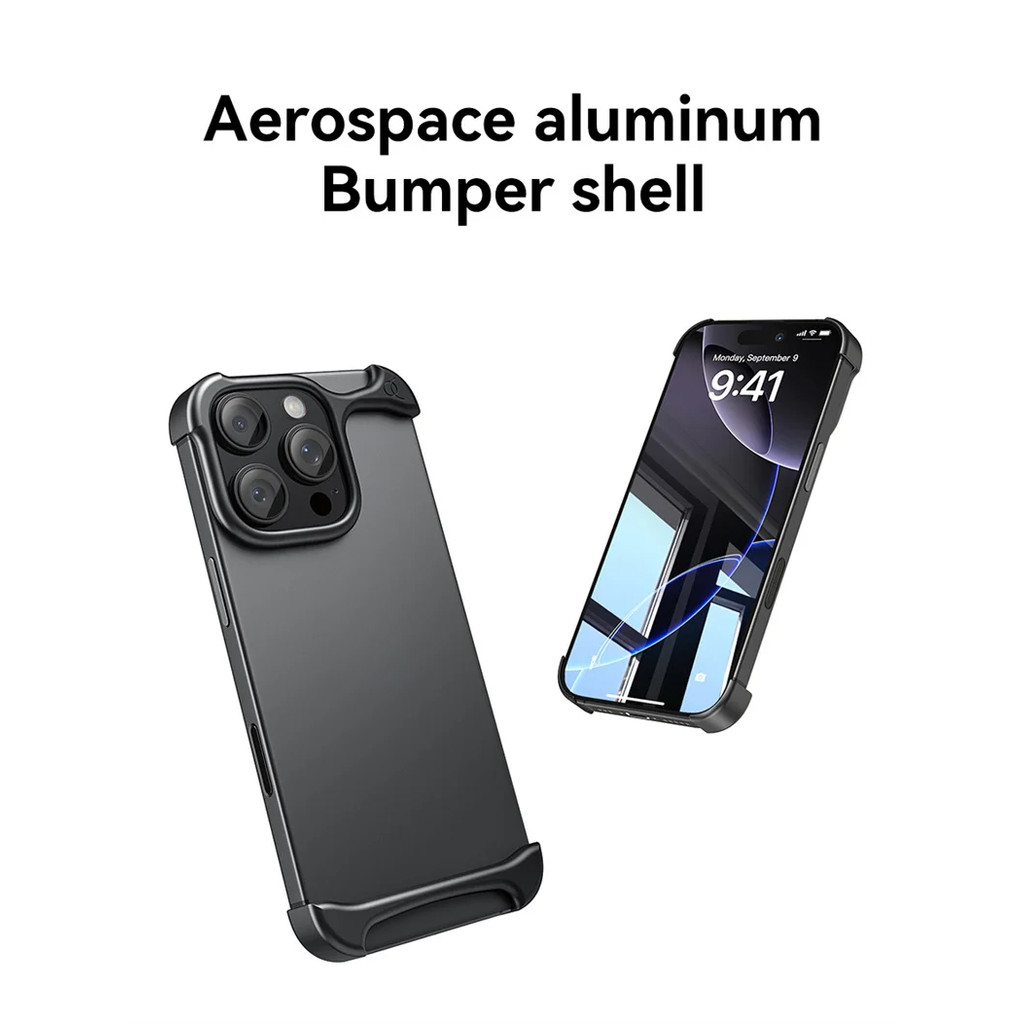 Ốp Điện Thoại Siêu Nhẹ Arc Xung Nhôm Sang Trọng Cho IPhone 17 16Pro Max 15Pro 14Plus 13 Ốp Lưng Kim Loại