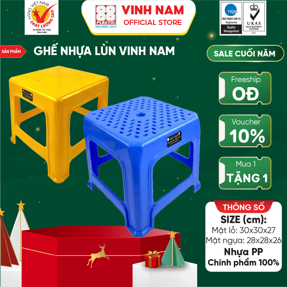 Ghế Lùn Mặt Lỗ Và Hoa Văn Chú Ngựa Vinh Nam Plastic Ghế Nhựa Lùn Cao Cấp Ghế Ngồi Bằng Nhựa 023-037