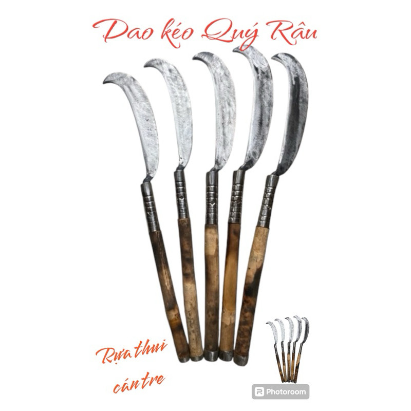 Rựa phát cây, dọn vườn làm từ thép Liên Xô, cán tre thui chống mối mọt ...