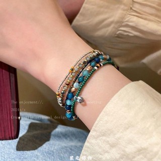 Vòng tay đính cườm nhiều lớp Merad Color Retro dành cho nữ