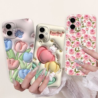 Dành Cho Samsung Galaxy A06 Ốp lưng Samsung A16 4G 5G Vỏ Sang Trọng Nữ Tính Thời Trang Hoa Cúc Ốp Lưng Silicon Lỏng Mềm