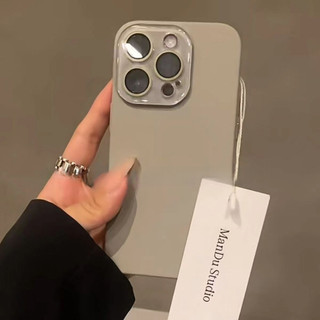 Ốp lưng silica gel lỏng mờ sang trọng cho IPhone 16Pro Max 15 Pro Max có bảo vệ ống kính thủy tinh cho IPhone 14 13 12 11 Pro Max 15 Plus Vỏ chống sốc