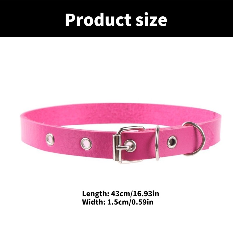 COO Bông Tai Kẹp Xương Đòn Dây Chuyền Punk Rock Phong Cách Da PU Vòng Cổ Choker Có Thể Điều Chỉnh Cho Các Bữa Tiệc Và Lễ Hội