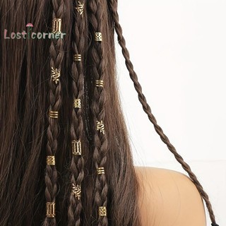 [Lostcorner] Nhẫn tóc Dreadlock Vòng bít có thể điều chỉnh Kẹp tóc Bím tóc Bím bẩn Kẹp tóc Hạt Phụ kiện tóc Mũ nón cho nữ Bé gái [Mới]