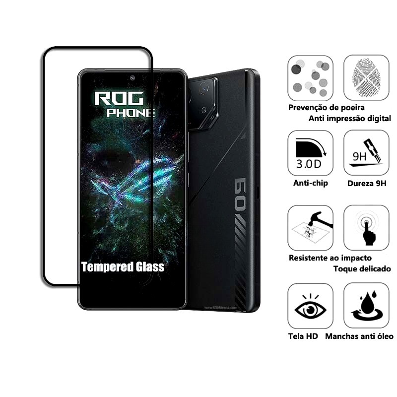 Asus ROG Điện Thoại 100D HD Đen Edge Kính Cường Lực Cho Asus ROG Phone II 9 8 7 6D 6 5s 5 3 ZS660KL Pro FE Ultimate Strix Chống Trầy Xước Bảo Vệ Màn Hình Điện Thoại Chống Cháy Nổ