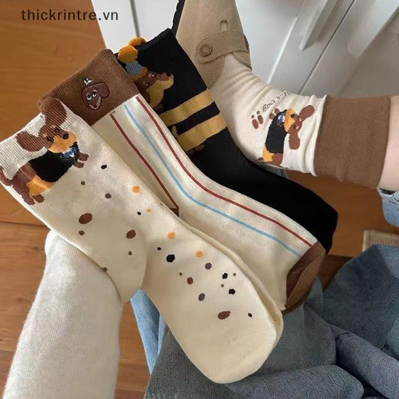 THI Ngộ nghĩnh Dachshund Động Vật Cotton Tất Xúc Xích Chó Hoạt Hình In Tất Thu Đông Ấm Tất Cặp Đôi Dễ Thương Tất VN