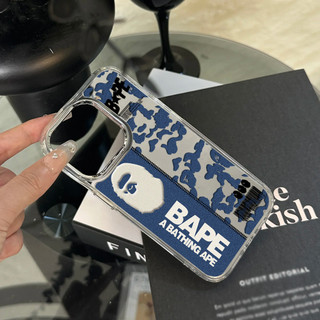 Ốp điện thoại hình đại diện ngụy trang nhiều màu cho iPhone 16 / 15 / 14 / 13 / 12 / 11 / PRO MAX / MINI / PLUS / X / XR gương chống rơi và chống sốc Vỏ bảo vệ lỗ lớn