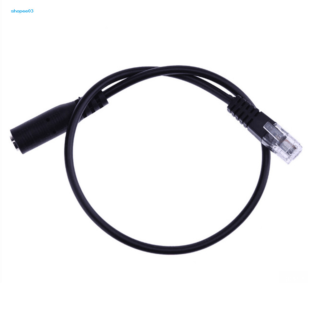 [Ky] Tai nghe điện thoại thông minh OMTP 20cm 35mm sang dây cáp chuyển đổi điện thoại 4P4C RJ9 / RJ10