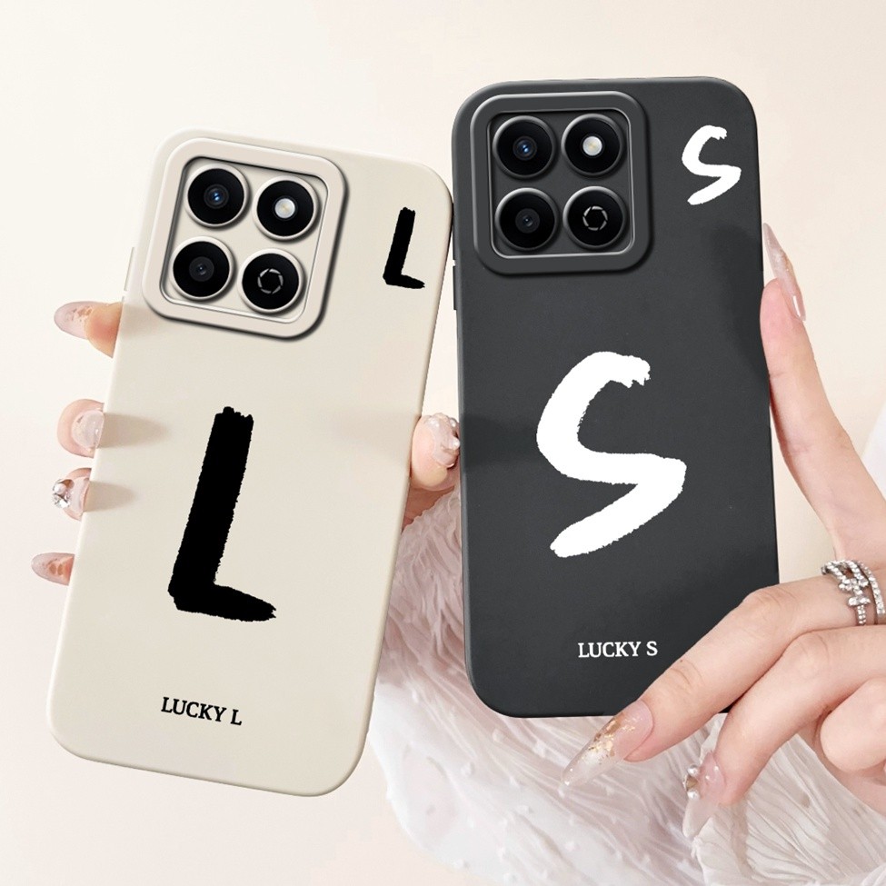 Honor X7C ALT-LX2 Vỏ Điện Thoại Honor X7C Chữ Thời Trang Đơn Giản Thiết Kế Họa Tiết A-Z Ốp Lưng Chống Sốc Silicon