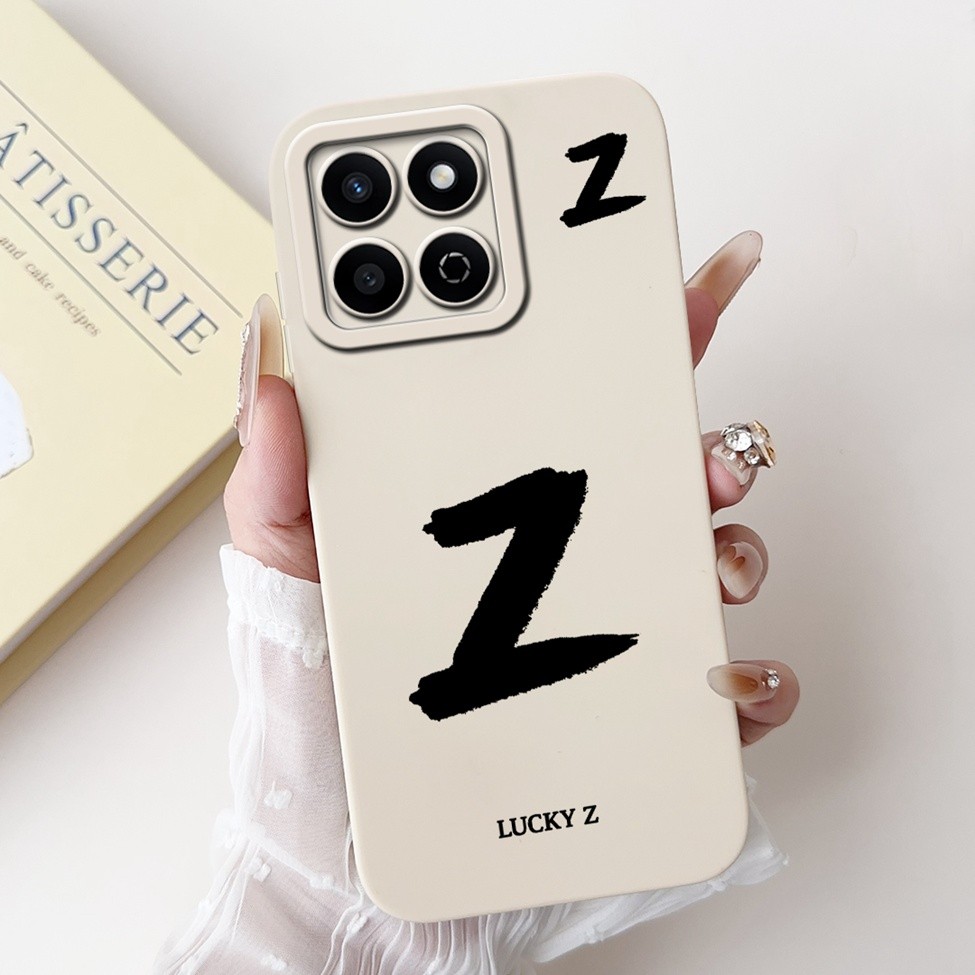Honor X7C ALT-LX2 Vỏ Điện Thoại Honor X7C Chữ Thời Trang Đơn Giản Thiết Kế Họa Tiết A-Z Ốp Lưng Chống Sốc Silicon