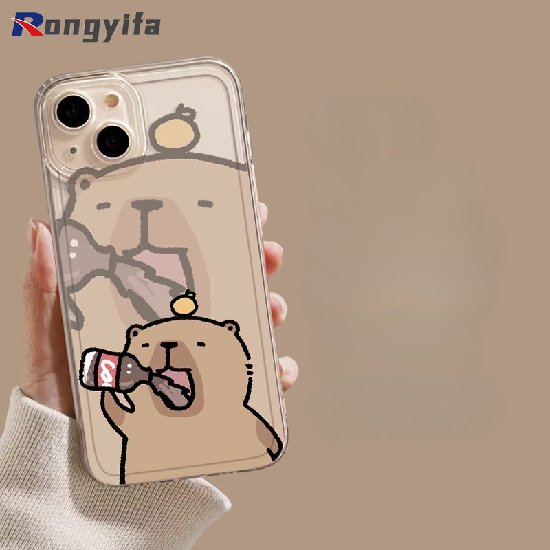 Ốp Điện Thoại Hoạt Hình Capybara Cho Vivo X200 Pro Mini X200s X100 Ultra X100s X90 X80 X70 X60 X50 X20 X9 X9s Pro Plus Lite X30 X27 X23 Pro X21 UD X21s Vỏ Mềm Trong Suốt Dễ Thương