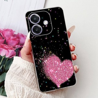 Dành cho Oppo A3 (Toàn cầu) / A3x 4G / A3x 5G Vỏ điện thoại hình mèo hoa thanh lịch Oppo A3x 4G 5G A 3X A3 Vỏ nhựa TPU silicon mềm