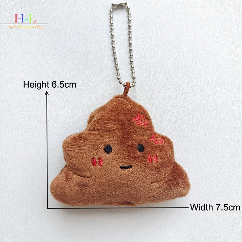 HL Nhà vệ sinh vui nhộn Móc khóa sang trọng Phim hoạt hình Răng cuộn giấy Poop Búp bê nhồi bông Mặt dây chuyền Vòng chìa khóa ô tô Ba lô Túi trang trí Quà tặng trẻ em LMWU