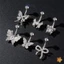 Nhẫn Nút Nơ Thời Trang Nhẫn Thép Không Gỉ Zircon Rốn Xuyên Nhẫn Dành Cho Nữ Bé Gái Trang Sức Cơ Thể Gợi Cảm Món Quà Mới