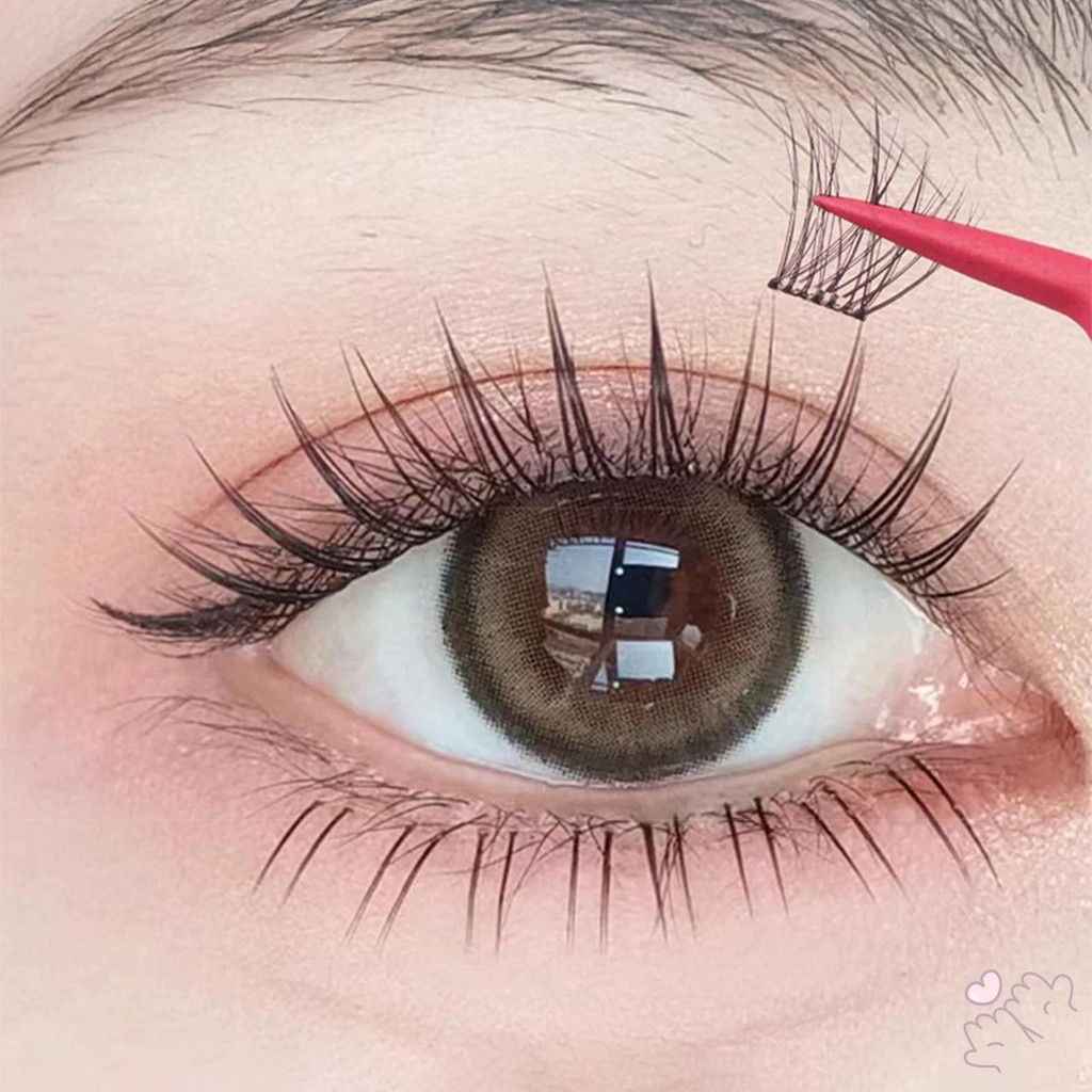 Thép không gỉ Slanted Eye Brow Kẹp Lông Mi Giả Nối Dài Nhíp Trang Điểm Dụng Cụ Mỹ Phẩm