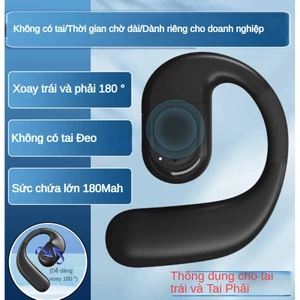 Phong Cách Mới Tai Nghe Bluetooth OWS YJ78 Trái Phải Đeo Xoay Thể Thao Không Dây Mở Tai Phong Cách Đeo Tai Không In-Ear