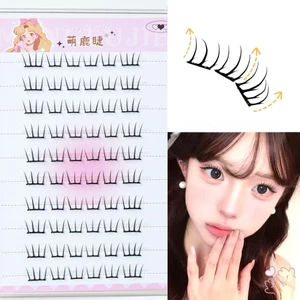 C Curl Hình dạng hồ quang Hàn Quốc Mi Cụm Nữ Cụm Lông Mi Hàng Ngày Để Mua Sắm Hẹn Hò Sử Dụng Hàng Ngày