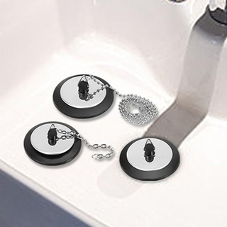 METALWRK 1 nút chặn thoát nước bồn tắm silicon 4/4.3/5cm có dây xích, cao su đa năng bền