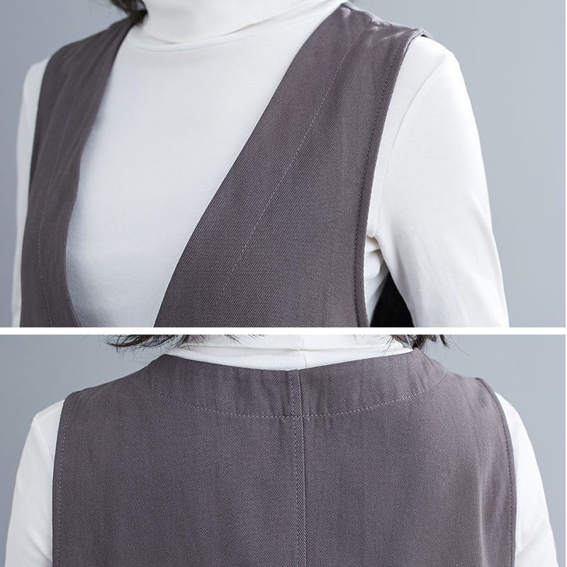 Áo Vest nữ dáng rộng cỡ lớn cổ chữ V thông thường