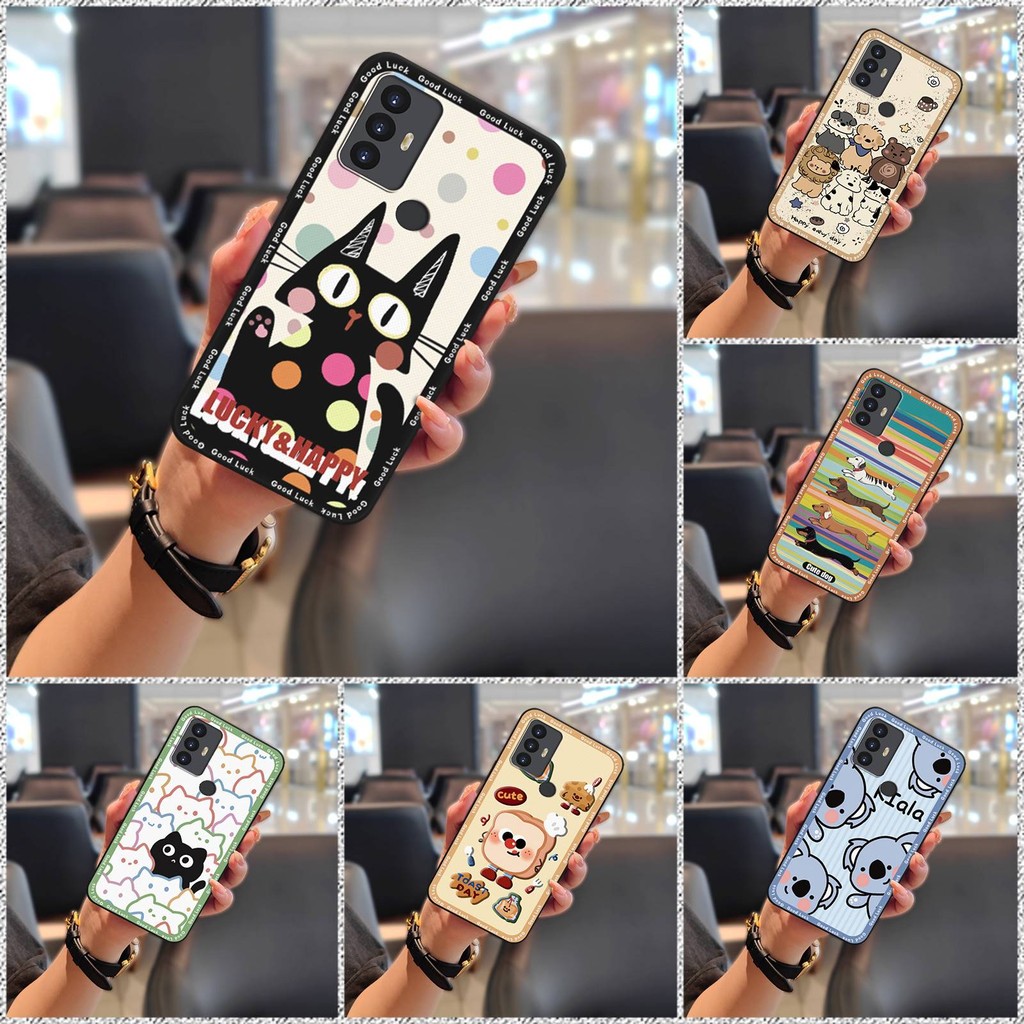 Ốp Điện Thoại Graffiti Chống Va Đập Cho TCL 30SE / 30E / 306 / 305 / Sharp Aquos V6 / V6 Plus TPU Silicone Dễ Thương Bọc Toàn Bộ Chống Bụi Bền Bảo Vệ Chống Bụi Bẩn Vỏ Mềm Chống Thấm Nước Hoạt Hình