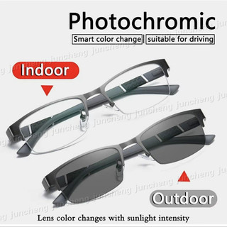 Khung Kim Loại Chất Lượng Cao Cận Thị Quang Sắc Kính Chống Bức Xạ Dành Cho Nữ Cổ Điển Nửa Khung Chống Ánh Sáng Xanh Kính Mắt