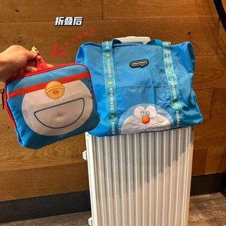 Phim hoạt hình dễ thương Blue Fat Series Túi du lịch dung tích lớn có thể gập lại