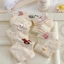 Tất ngắn mùa hè cho bé gái họa tiết hoạt hình chấm bi, cotton nguyên chất, phong cách ngọt ngào