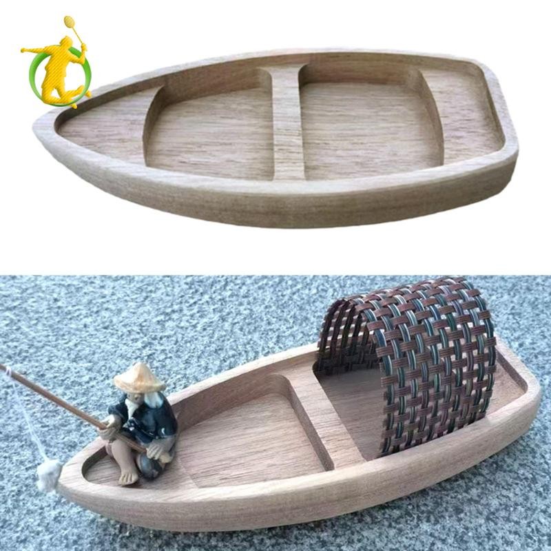 Thuyền Câu Cá Bằng Gỗ Mô Hình Thuyền Trang Trí Chưa Hoàn Thành Gỗ Canoe Gỗ