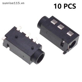 Srvn 10 Cái Th Hole PCB Ngang 4 Tiếp Xúc 4 Dây Góc Phải Bên Trong 4 Cực TRRS 3.5 MM Đầu Nối Jack Âm Thanh.