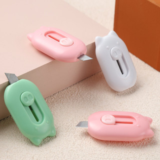 Piglet Tiện Ích Dao Nhỏ Di Động Sinh Viên Thể Hiện Giải Đóng Gói Phong Bì Cắt Giấy Văn Phòng Sinh Viên