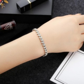 [GOU] Vòng tay pha lê hình trái tim Vòng tay nữ Charm Cuff Bangle Trang sức VN