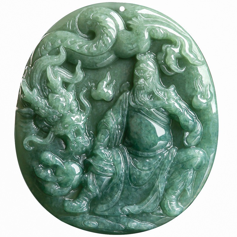 Phong Cách Mới Hạt Đậu Shenlong Quan Công Mặt Dây Chuyền Mặt Dây Chuyền Đơn Giản Đa Năng Thời Trang Tươi