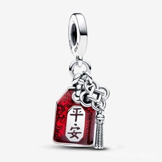 Hàng Hóa Tại Chỗ Gốc Xác Thực S925 Tinh Khiết Bạc Trang Sức May Mắn Amulet Đôi Đung Lủng Lẳng Quyến Rũ